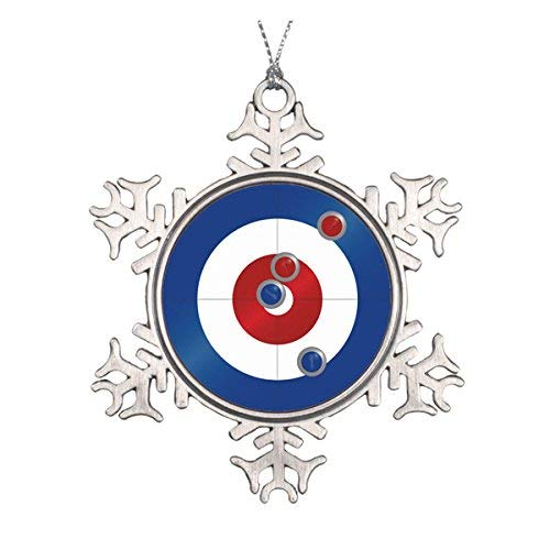 WeiaMaoYi Curling Rings Christmas Ornaments Pewter Snowflake Ornaments for Christmas Decoration - Click to Buy