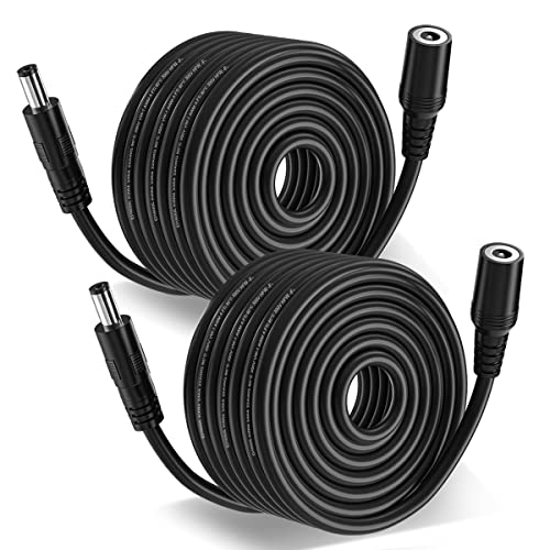 SIOCEN【2er-Pack】 6 m DC-Verlängerungskabel 5,5 mm x 2,1 mm Stecker auf Buchse Netzkabel für Sicherheitsüberwachungskamera - Click to Buy