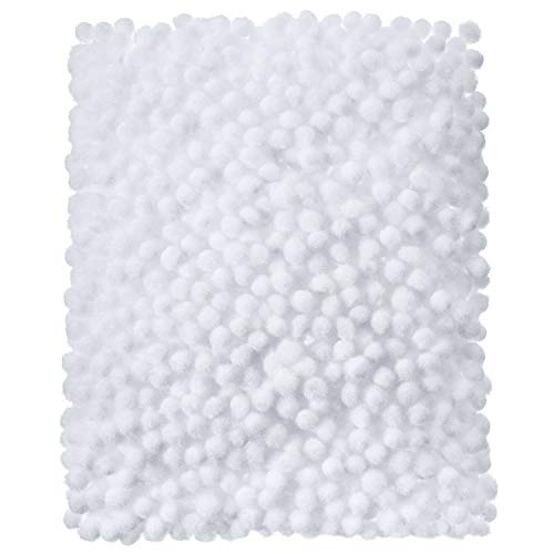 2000 Pieces 6 mm Pom Poms for Craft Making, Hobby Supplies and DIY Creative Crafts Decorations (White) - Click to Buy