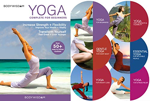 Yoga for Beginners Deluxe 6 DVD Set: 8 Yoga Video Routines for Beginners. Includes Gentle Yoga Workouts to Increase Strength & Flexibility - Click to Buy