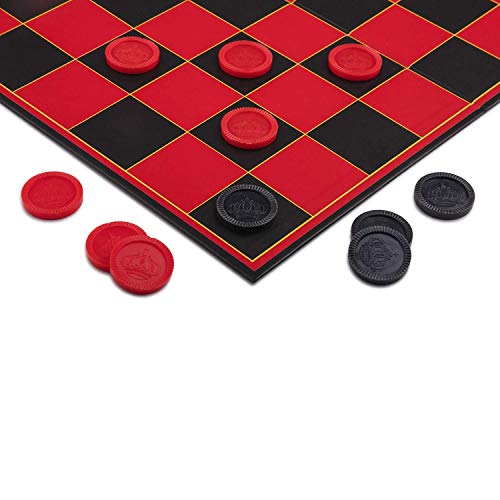 Checkers Board for Kids– Fun Checkerboard Game for Boys and Girls - Interlocking Checkers with Foldable Board by Point Games - Click to Buy