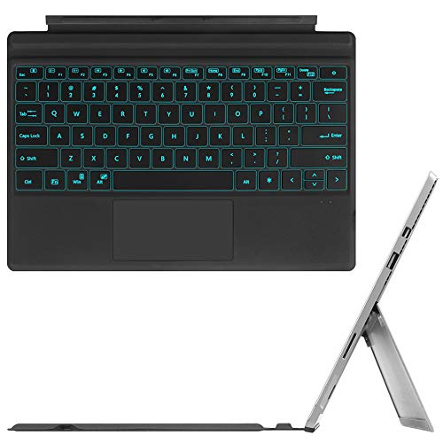 Fintie Type Cover for Microsoft Surface Pro 7/7 Plus, [7-Color Backlit] Wireless Bluetooth Keyboard with Rechargeable Battery/Trackpad, Compatible with Pro 6/5/4/3 (Black) - Click to Buy