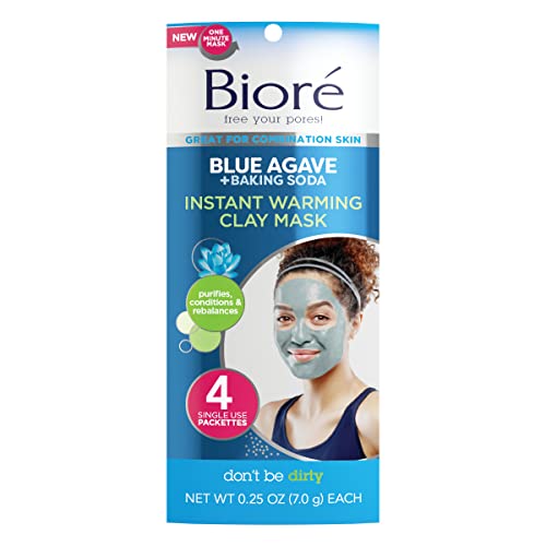 Bioré Blue Agave & Baking Soda Whipped Nourishing Detox Mask, 4 Ounces, Dermatologist Tested, Non-Comedogenic, Oil Free - Click to Buy
