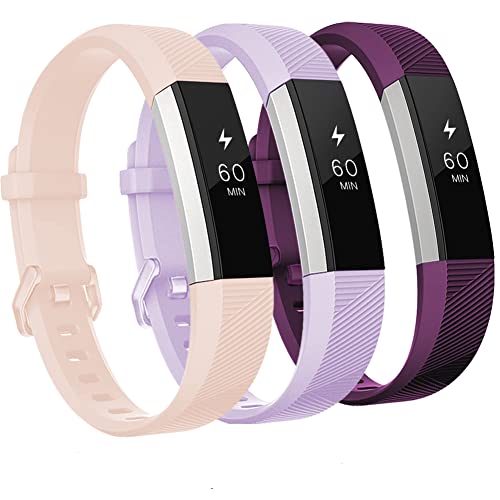 GEAK Compatible with Fitbit Alta and fitbit Alta HR Band, Soft Classic Accessories Sport Bands Compatible for Fitbit Alta HR/Fitbit Ace,Small,Pink Lavender Plum