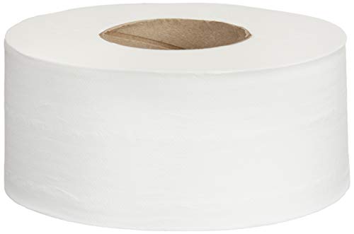 AmazonCommercial 2-Ply White 9' Jumbo Roll Toilet Paper/Bath Tissue (416973)|Bulk for Business |Septic Safe |Compatible with Universal Dispensers|FSC Certified |700 Feet per Roll (12 Rolls)() - Click to Buy