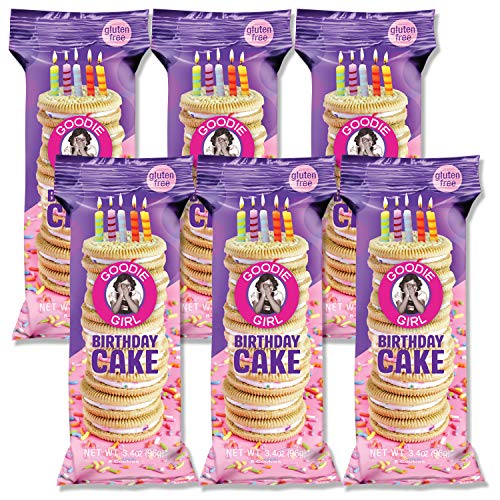 Goodie Girl, Birthday Cake Cookies | Snack Packs | Gluten Free | Peanut Free | Kosher | 3oz Bag, Pack of 6 - Click to Buy