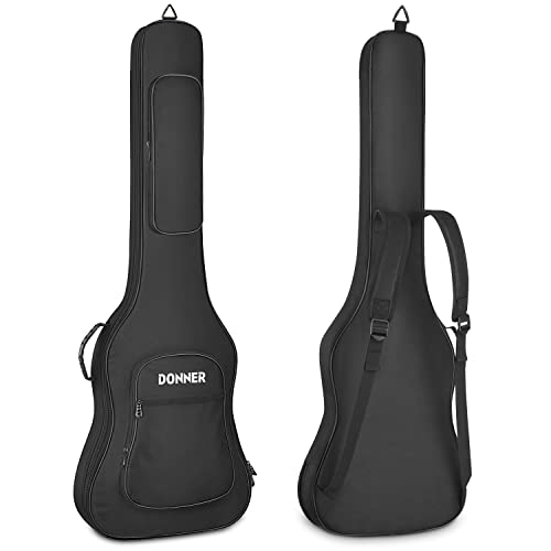 Donner 109 cm E-Bass Gitarrentasche 1,3 cm gepolsterter Schwamm 600D dicker Ripstop wasserdichter Nylon verstellbarer Rucksack weicher Bass Gitarrentasche - Click to Buy