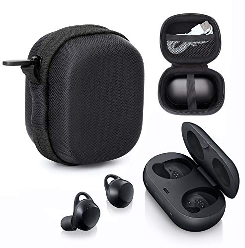 CaseSack Wireless Earbuds case for Microsoft New Surface Earbuds, Also Good for Samsung Gear IconX (2018), Galaxy Buds, Galaxy Buds 2019, Galaxy Buds+ Plus, Galaxy Buds+ Plus 2020 (Black)