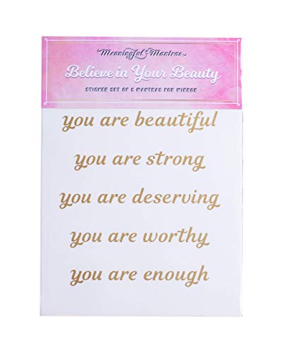 Meaningful Mantras Motivational Mirror Stickers for Bathroom, Kitchen, Bedroom Living Room Wall Decals Quotes Beauty Stickers (Believe in Your Beauty) - Click to Buy
