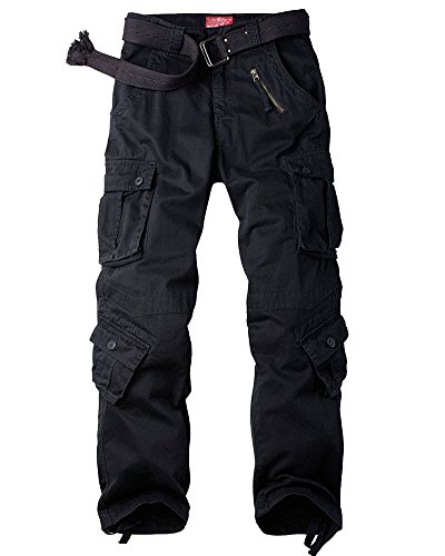 Toomett Cargo Pants for Men,Men's Outdoor Casual Military Tactical Wild Combat Relaxed FitWork Camo Pants with 8 Pockets,6058CA,Black,32 - Click to Buy