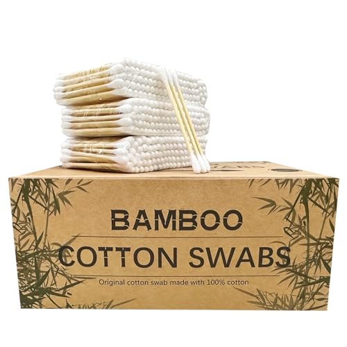 Wooden Cotton Swabs 1200 ct | Bamboo Cotton Swabs Double Tipped | Biodegradable Cotton Buds - Click to Buy
