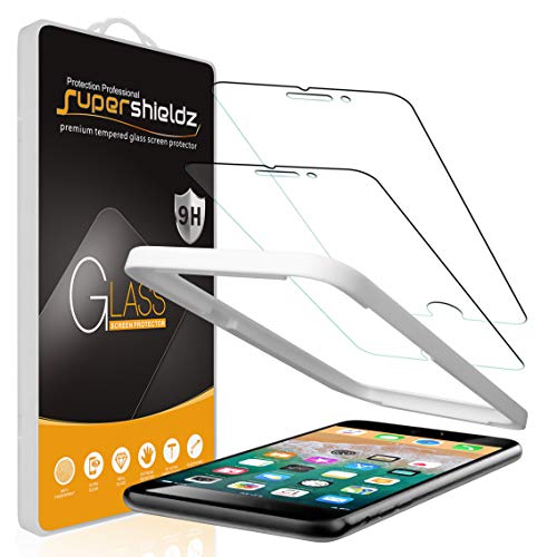 Supershieldz (2 Pack) Designed for Apple iPhone 8 Plus and iPhone 7 Plus (5.5 inch) Tempered Glass Screen Protector with (Easy Installation Tray) Anti Scratch, Bubble Free - Click to Buy