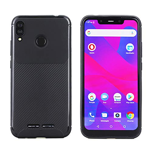 Acvensity TPU Case Compatible BLU VIVO XL4 Case,+ Carbon Fiber Design Lightweight TPU Bumper Shock Absorption Cover for BLU VIVO XL4 Smartphone case(Black) (Black) - Click to Buy