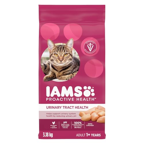 IAMS PROACTIVE HEALTH Urinary Tract Health Adult Dry Cat Food – With Chicken – 3.18KG (7LB) Bag