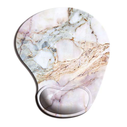 Dooke Ergonomic Mouse Pad with Wrist Support, Cute Mouse Pads with Non-Slip Rubber Base for Home Office Working Studying Easy Typing & Pain Relief Marble - Click to Buy