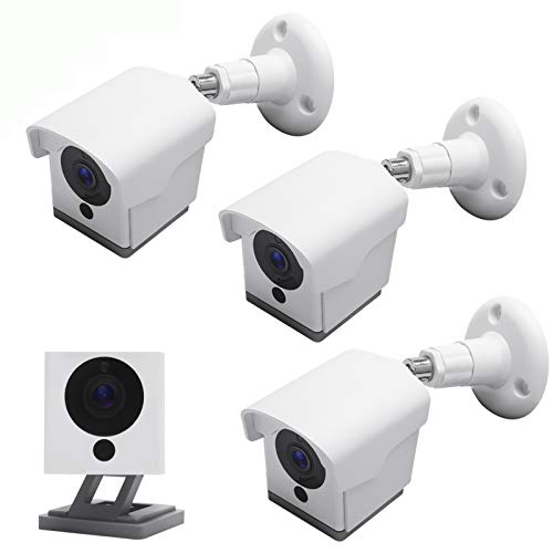 Voyaux Cam Outdoor Mount, Weatherproof Wall Mount for Cam V1/V2 Camera, 360 Degree Protective Adjustable Housing & Mounting Bracket(White 3 Pack) - Click to Buy