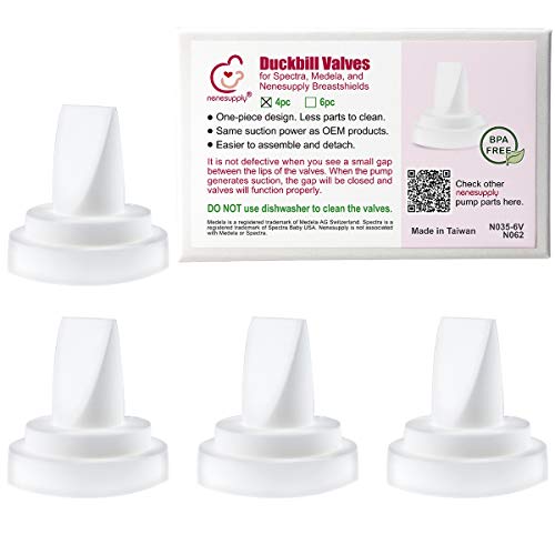 Nenesupply 4 pc Duckbill Valves Compatible with Medela and Spectra Pump Parts Use on Spectra S2 Spectra S1 and Medela Pump in Style Harmony Symphony Replace Spectra Duckbill Valves and Medela Valve - Click to Buy