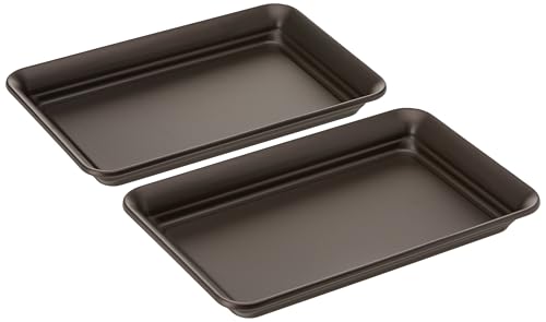 iDesign Dekoratives Schminktisch-Organizer für Badezimmer, Schlafzimmer, Schrank, Eingangsbereich, 2 Stück, 24,6 x 16 x 2,5 cm, Bronze - Click to Buy