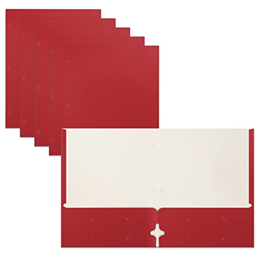 Better Office Products Two Pocket Portfolio Folders, 50-Pack, RED, Letter Size Paper Folders, 50 Pieces, Red - Click to Buy