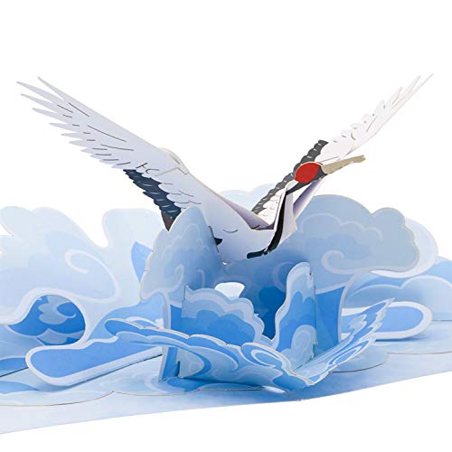 Paper Love Pop-Up-Karte mit japanischem Kranich-Motiv, 3D-Popup-Grußkarten, für Muttertag, Vatertag, Genesung, Dankeschön, Frühling, Valentinstag, Hochzeit, Jahrestag, Geburtstag, jede Gelegenheit, 12,7 x 17,8 cm - Click to Buy