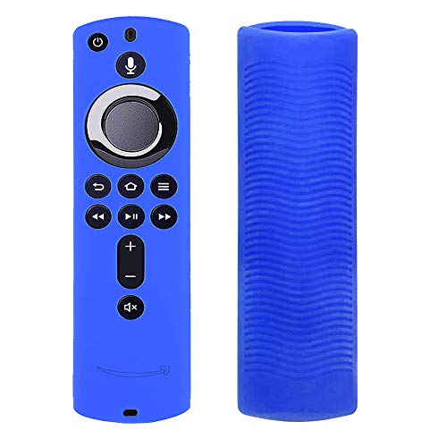 WERONE Silicone Cover/Case for Fire TV 4K/Fire TV (3rd Gen)/Compatible with All-New 2nd Gen Alexa Voice Remote Control (Blue) - Click to Buy