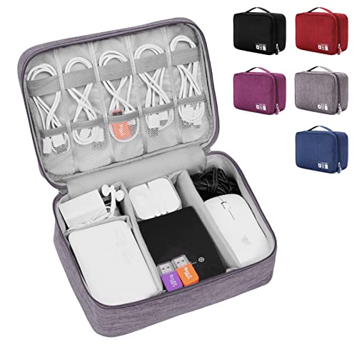 Alena Culian Electronic Organizer Travel Universal Cable Organizer Bag Portable Waterproof Electronics Accessories Cases for Cable, Charger, Phone, USB, SD Card - Click to Buy
