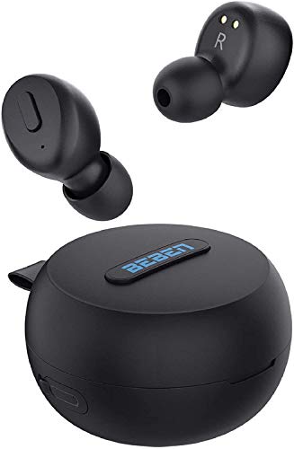 True Wireless Earbuds, BEBEN 5H Continuous 25H Cyclic Playtime IP68 Waterproof 5.0 Wireless Bluetooth Earbuds with Wireless Charging Case, Binaural Stereo Earbuds with Mic and Volume Control - Click to Buy