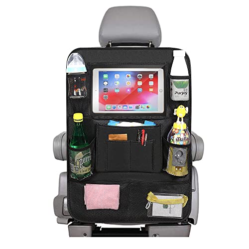 Car Backseat Organizer with Touch Screen Tablet Holder +Storage Pockets Kick Mats Car Seat Back Protectors Great Travel Accessories for Kids and Toddlers(2 Pack) - Click to Buy