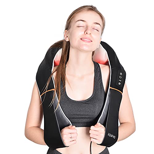 RENPHO Shiatsu Neck and Shoulder Back Massager with Heat, Electric Deep Tissue 3D Kneading Massage Pillow for Relief on Waist, Leg, Calf, Foot, Arm, Belly, Full Body, Muscles - Click to Buy