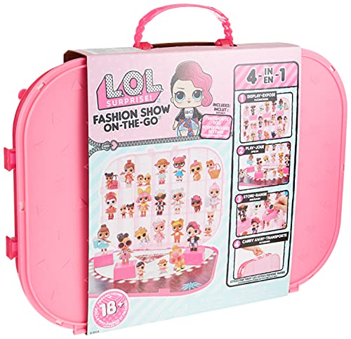 LOL Surprise Fashion Show On-The-Go 4-in-1 Playset and Carrying Case – Display 18+ dolls and Pets Creativity for Kids - Hot Pink Play Set Storage Fashion Studio - Click to Buy