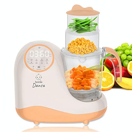 Baby Food Maker Chopper Grinder - Mills and Steamer 8 in 1 Processor for Toddlers - Steam, Blend, Chop, Disinfect, Clean, 20 Oz Tritan Stirring Cup, Touch Control Panel, Auto Shut-Off, 110V Only - Click to Buy