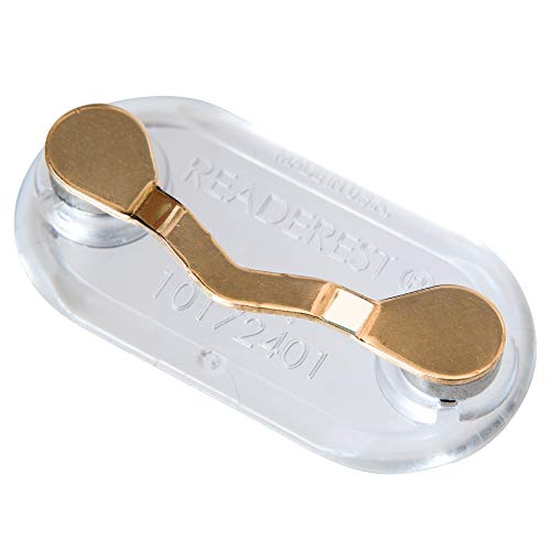 Readerest Magnetic Name Badge Holder - Strong Magnetic Eyeglass Holder - Elegant 23k Gold Plated Finish - Ideal for Eyeglasses, Sunglasses, Name Tag or ID Badge - Made in USA - Great Gift Idea