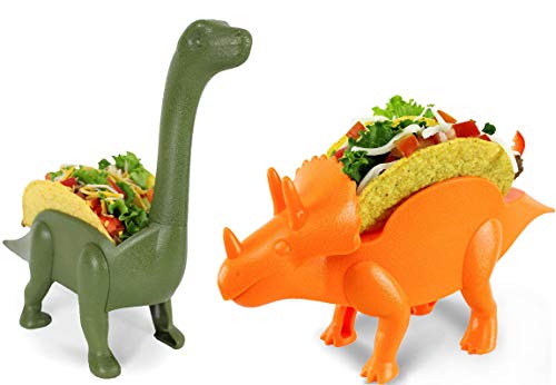 Penko Herd Pack (Pack of 2) Dinosaur Taco Holder Ultrasaurus and Triceratops (Each holds 2 tacos) 4 Tacos Birthdays Lunch Dinner (For adults and kids alike) Taco Party Grubkeepers - Click to Buy
