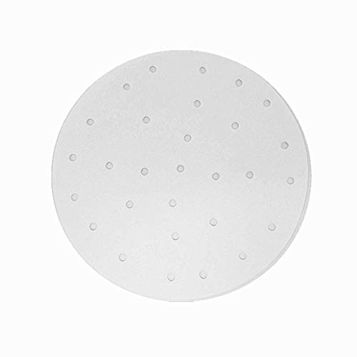 Air Fryer Perforated Parchment Paper, Set of 100, 8 inch Air Fryer Liner/Bamboo Steamer Paper/Perforated Parchment Paper for Air Fryer, Steaming Basket, Springform Pan and More