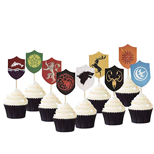 Cupcake Topper for Game of Thrones GOT Cake Picks Decoration for Baby Shower and Birthday Party Favors, Set of 27 - Click to Buy