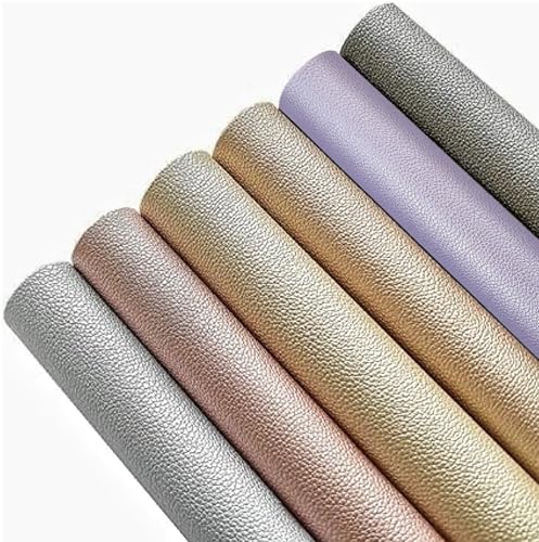 AOUXSEEM Vivid Shiny Faux Leather Sheets for Earrings Bows Ornaments Making,Metallic Solid Color PU Fabric Cotton Back 1 mm Thickness【A4 Size/21cm x 30cm】 (Pattern A,6 Colors) - Click to Buy