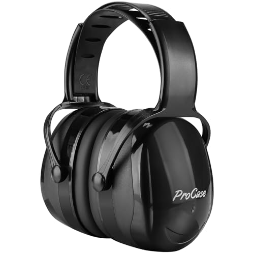 ProCase Noise Reduction Ear Muffs, 29dB NRR Hearing Protection, Insulating Material Noise Cancelling Headphones for Adult, Sound Proof Safety Earmuffs for Shooting Hunting Mowing electrician -Black - Click to Buy