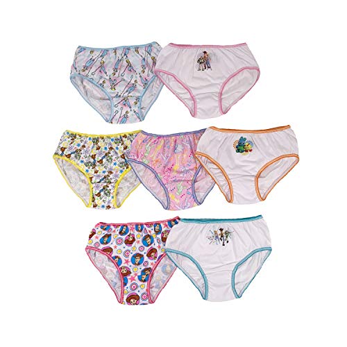 Disney Little Pixar Girl's Toy Story 100% Cotton 7-Pack and 10-Pack Underwear in Sizes 2/3T,4T, 4, 6, and 8, ToyStory 7pk - Click to Buy