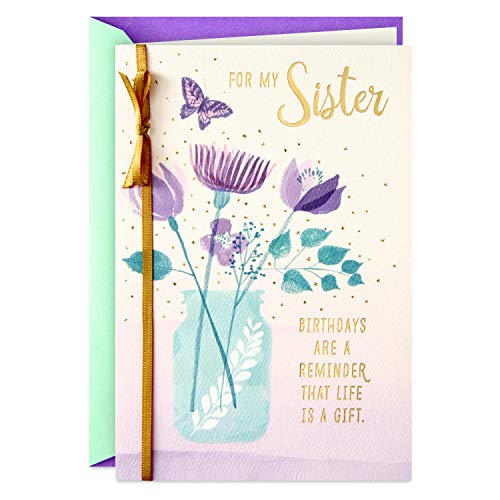 Hallmark Carte d'anniversaire pour sœur (La vie est un cadeau) - Click to Buy