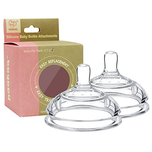 Haakaa Gen. 3 Silicone Baby Bottle Anti-Colic Nipples S Size (0m+, 2-Pack) - Click to Buy