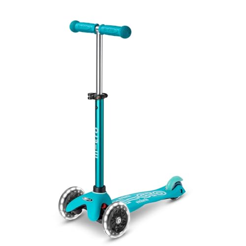 Micro™ Mini Deluxe LED | Kickboard mit LED-Vorderrollen | Lenken durch Gewichtsverlagerung| mitwachsender Lenker höhenverstellbar | ab 2 J. | Kickboard in 7 Farben erhältlich