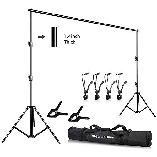 Slow Dolphin Foto- / Videostudio, 3,6 m x 3 m (B x H), strapazierfähig, verstellbar, mit Tragetasche - Click to Buy