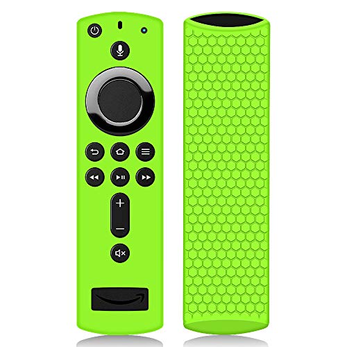 Remote Case/Cover for Fire TV Stick 4K, Protective Silicone Holder Lightweight [Anti Slip] ShockProof for Fire TV Cube/Fire TV(3rd Gen)Compatible with All-New 2nd Gen Alexa Voice Remote Control-Green - Click to Buy