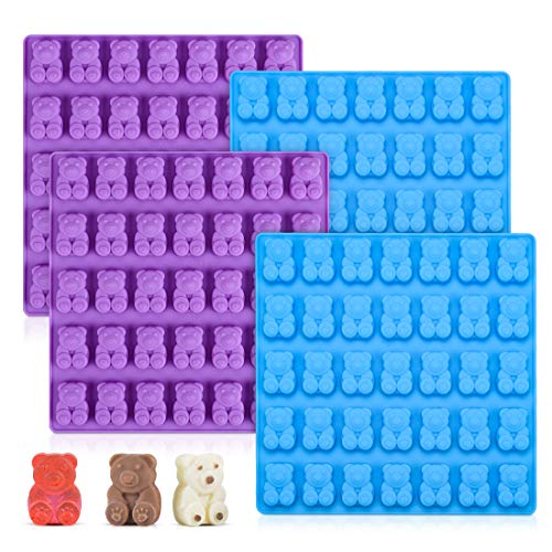 Candy Molds Silicone Gummy Bear Molds - 1 Inch Cute Bear Chocolate Molds Food Grade Silicone Molds 4 Pack - Click to Buy
