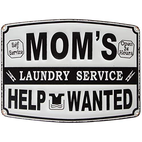 Lily's Home Lustiges Metallschild zum Aufhängen mit Aufschrift "Mom's Laundry Room", Geschenk für Mutter - Click to Buy