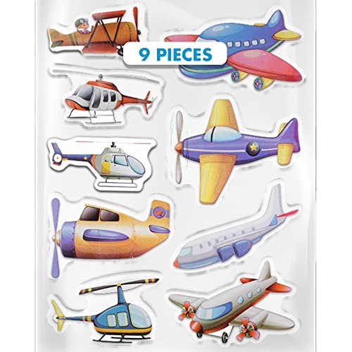 Planes & Helicopters Gel Window Clings for Kids - Window Stickers for Toddlers, Gel Clings Window Decals Kids Jelly Reusable Sticker - Activities for Home, Cars and Airplanes (Jesplay USA) - Click to Buy