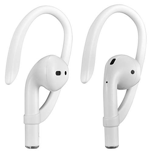 ICARERSPACE Ear Hooks Compatible with Apple AirPods 1, 2, 3 and Pro, Anti-Slip Sports Ear Hooks Designed for AirPods 1, 2, 3 and Pro - White - Click to Buy