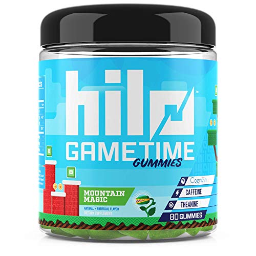 Hilo Gametime Gummies - Nootropic Energy and Focus Enhancer with Cognizin, Caffeine and Theanine - Mountain Magic Flavor, 80 Count - Click to Buy