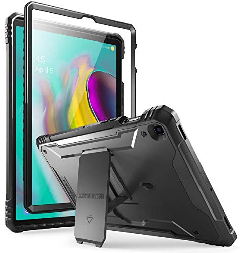 Galaxy Tab S5E Case, Poetic Full-Body Heavy Duty Dual-Layer Shockproof Protective Cover with Kickstand, Built-in-Screen Protector, Revolution Series, for Samsung Galaxy Tab S5E (SM-T720/T725), Black - Click to Buy