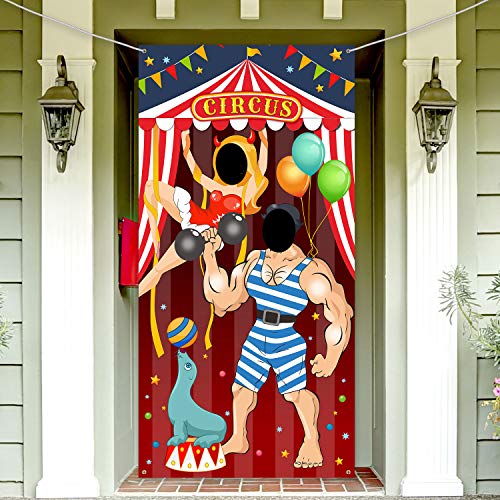 Carnival Circus Party Decoration Carnival Photo Door Banner Backdrop Props, Large Fabric Photo Door Banner for Carnival Circus Party Decor Carnival Game Supplies (Hercules) - Click to Buy
